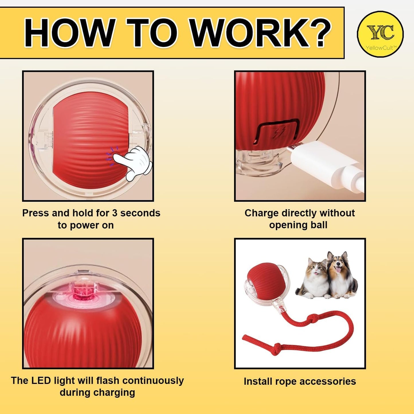 Interactive Cat Toys Rolling Ball