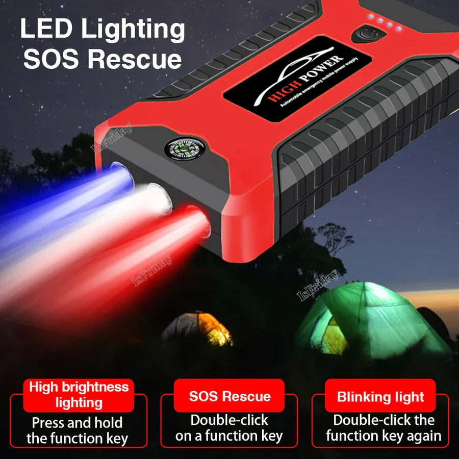 4 in 1, Car Power Bank, High Power Multi Function Car Jump Starter