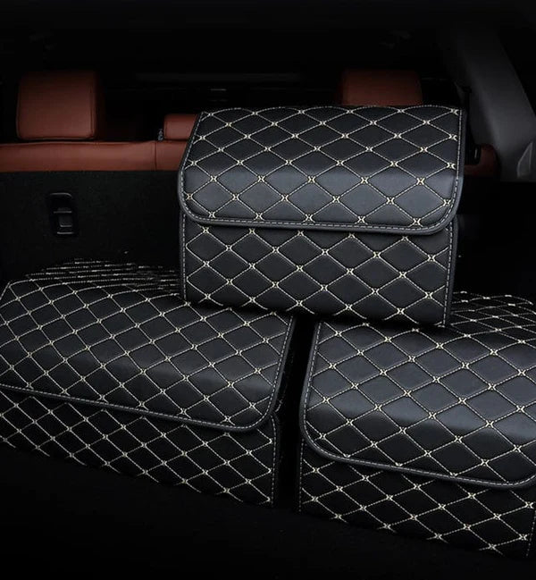 Car Trunk Folding Leather Organizer Storage Box