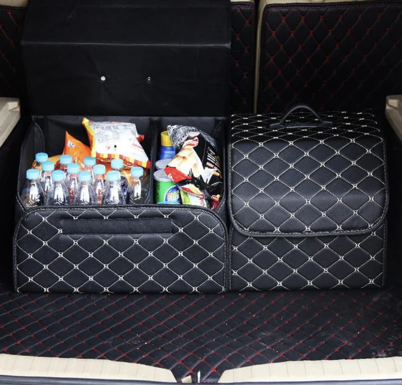 Car Trunk Folding Leather Organizer Storage Box