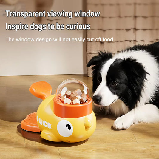 Duck Shaped Interactive Pet Feeder Toy