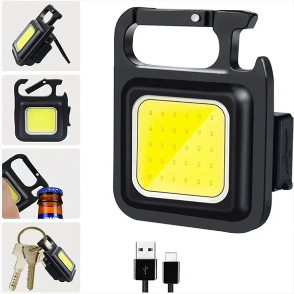 Mini Flashlight Keychain USB Rechargeable