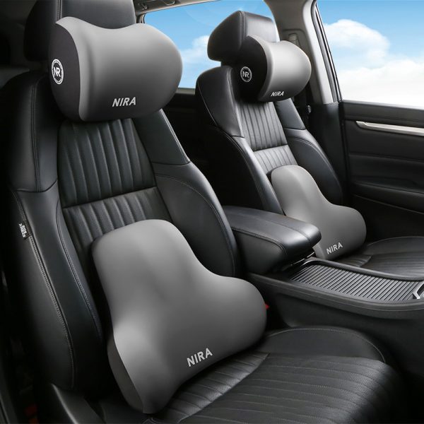 2-Pcs Nira Memory Foam Car Headrest & Lumbar Support Cushion