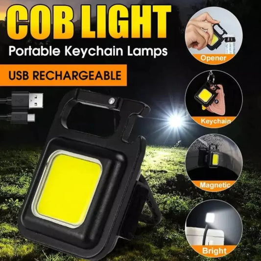Mini Flashlight Keychain USB Rechargeable