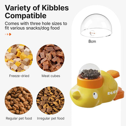 Duck Shaped Interactive Pet Feeder Toy