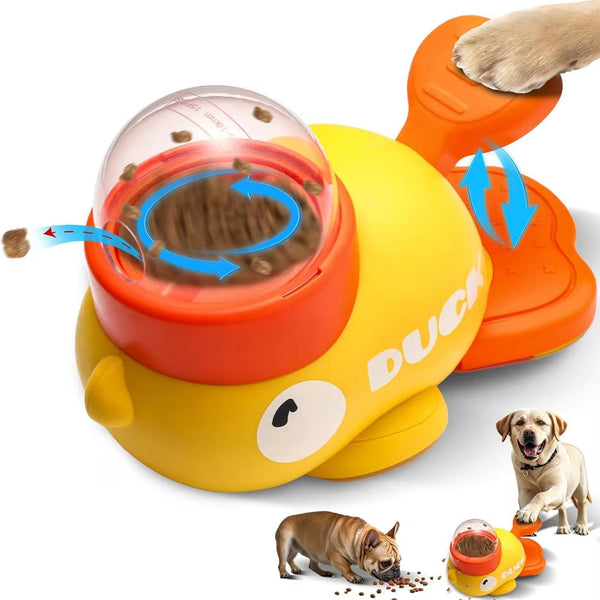 Duck Shaped Interactive Pet Feeder Toy