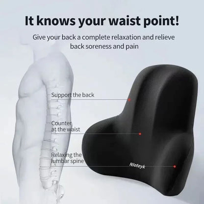 2-Pcs Nira Memory Foam Car Headrest & Lumbar Support Cushion