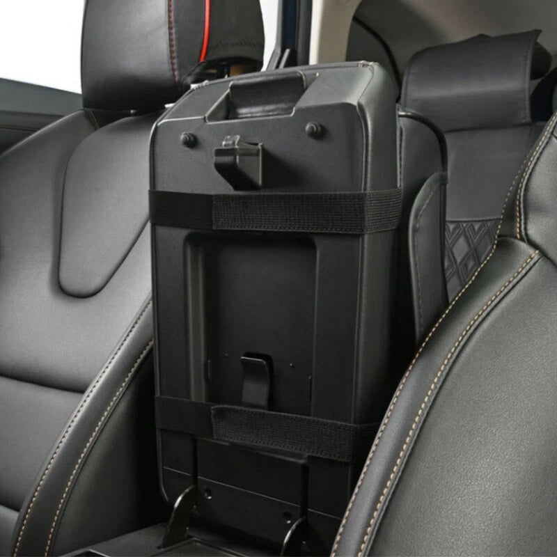 5-in-1 Car Armrest Cushion with 2 Storage Bags Cup Holder and Tissue Box Slot